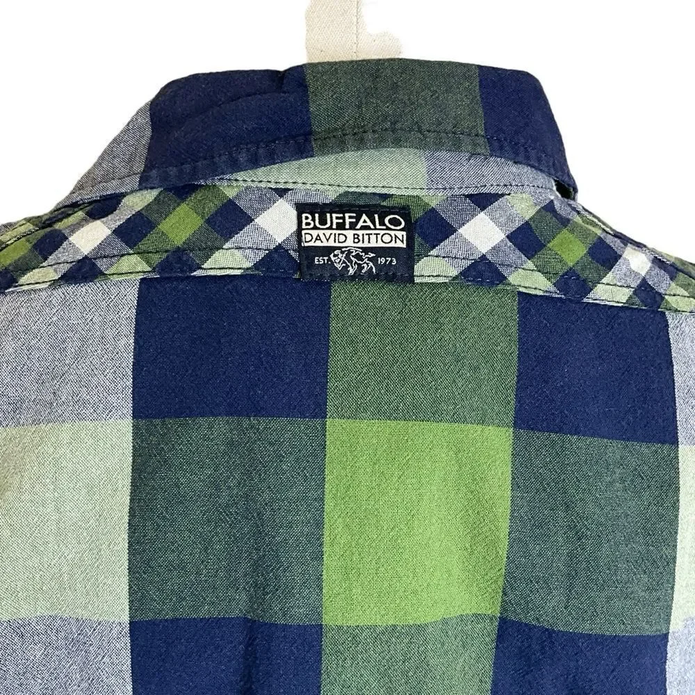 Buffalo David Bitton Woman's Long Sleeve Snap Front Fitted Plaid Shirt Size L - Picture 9 of 14